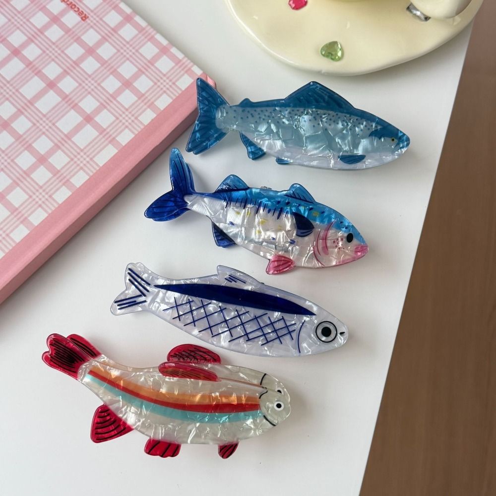 Korean Women Lifestyle - ヘアピン 海洋動物 ヘアクリップ PVC ツナ 魚類