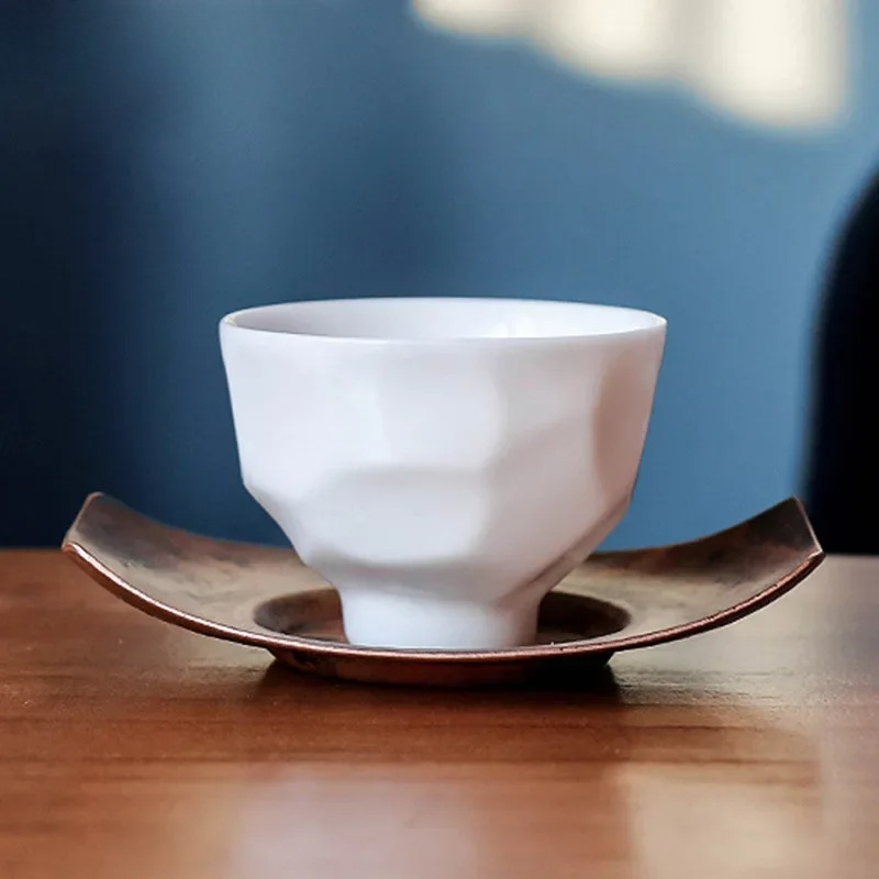 Celadon Ceramic Cup - 白玉功夫杯 陶磁器マスターカップ 茶道用小型陶磁器 白磁茶杯 レトロスタイル