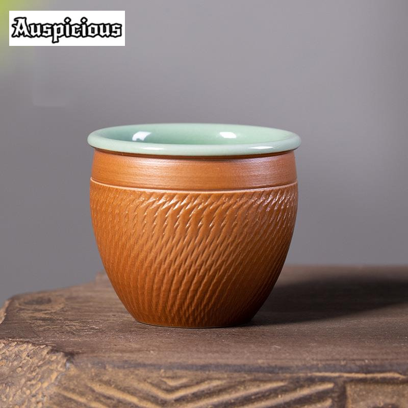 Celadon Ceramic Cup - Longquan-手作りのセラミックチークアップ,ナイフ,ジャンプ,シングルマスターカップ,小さな香りのテイスティングマグ,カンフーティーセット,チャイニーズティーセット,50ml
