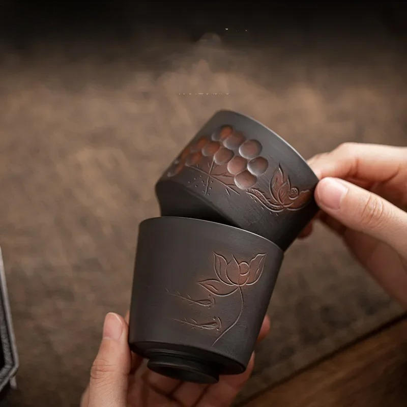 Celadon Ceramic Cup - 雲南省建水紫陶茶杯 手作りの素焼き陶器 カンフーティーカップ マスター単品茶杯