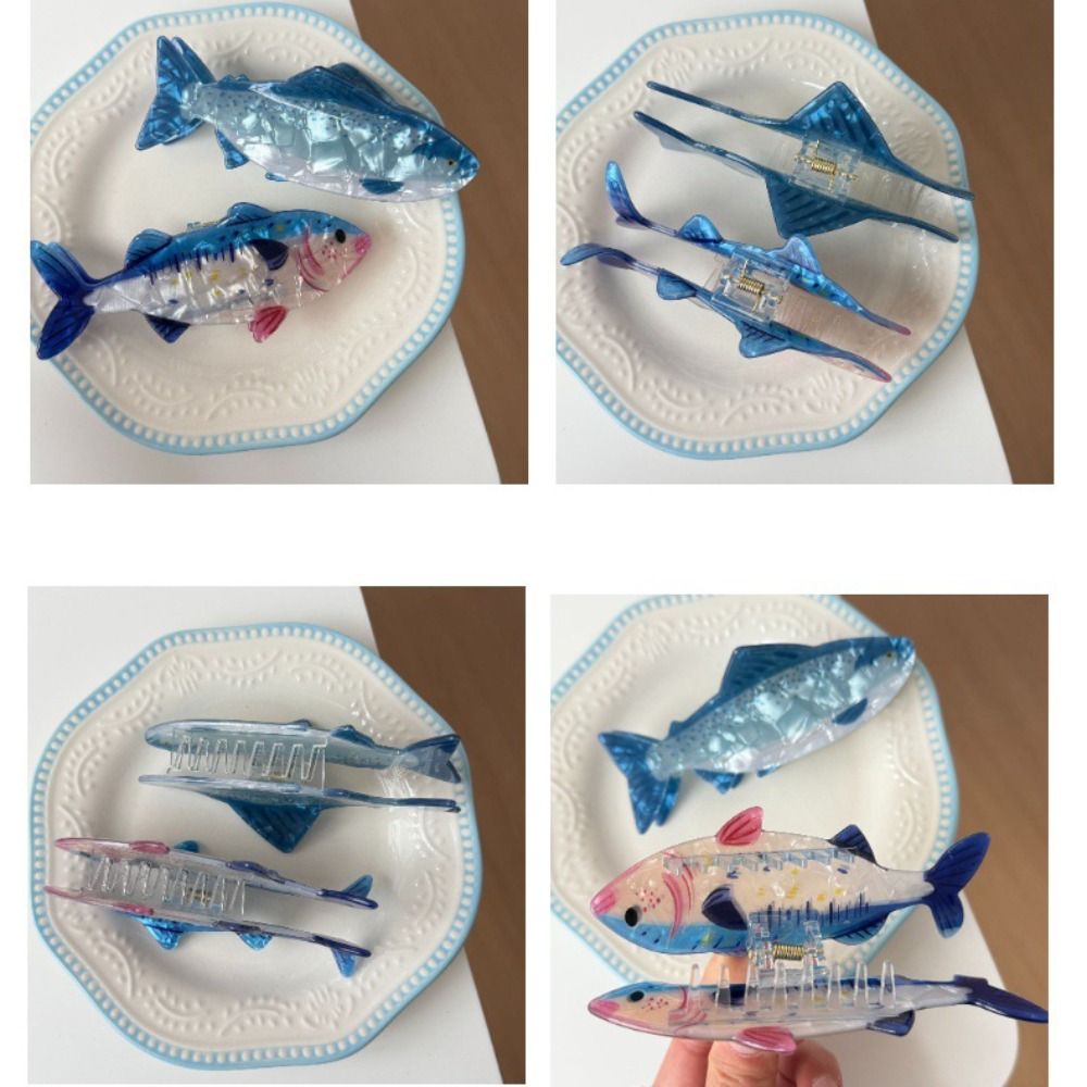 ヘアピン 海洋動物ヘアクロー PVC マグロ 魚類 マリンラ - Korean Women Lifestyle のレビューと価格