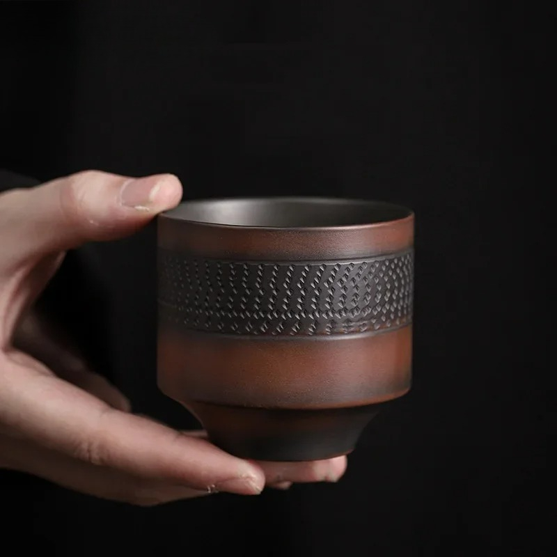 紫陶器の茶杯 手作りブラインドスクラブ大型マスターカップ セ - Celadon Ceramic Cup のレビューと価格