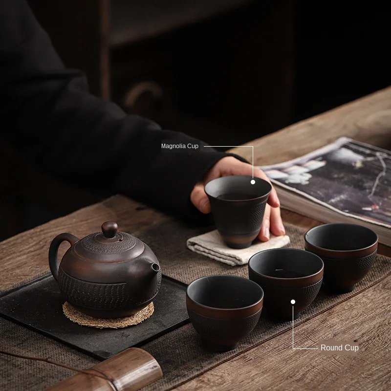 紫陶器の茶杯 手作りブラインドスクラブ大型マスターカップ セ - Celadon Ceramic Cup のレビューと価格