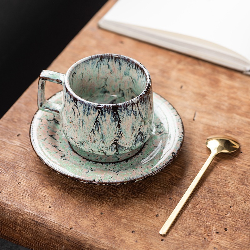 日本のマグカップ セラミックカップ レトロな夏のドリンクカッ - Celadon Ceramic Cup のレビューと価格