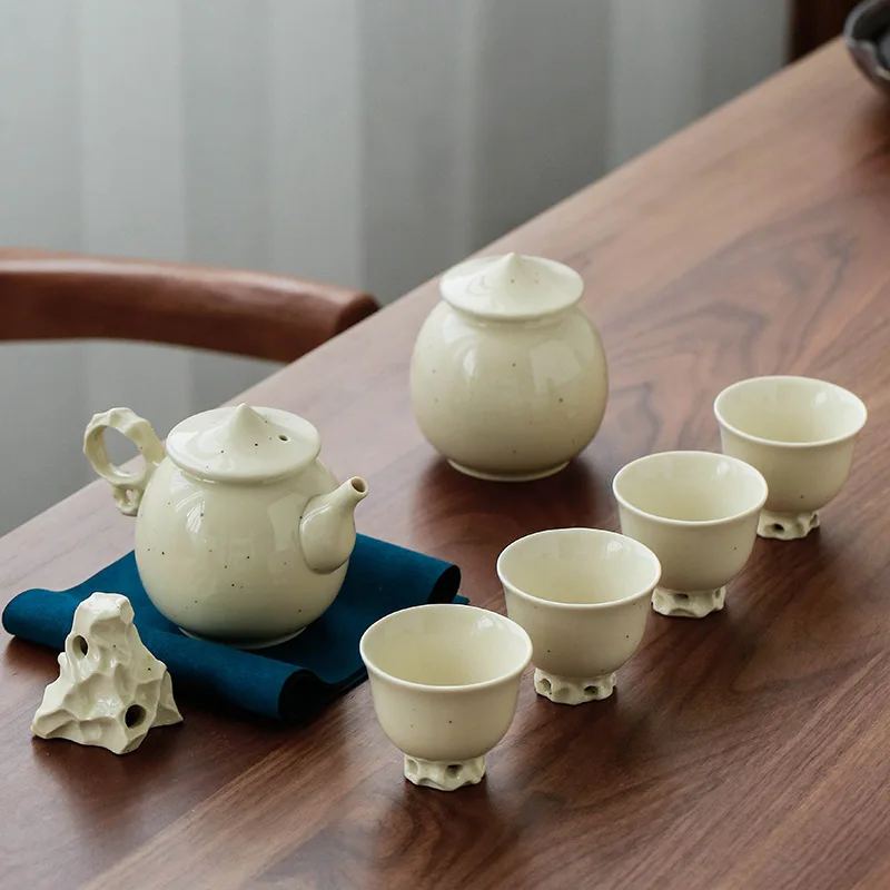 手作りのレトロな中国風ティーカップ、豆色の黄色釉薬セラミック - Celadon Ceramic Cup のレビューと価格