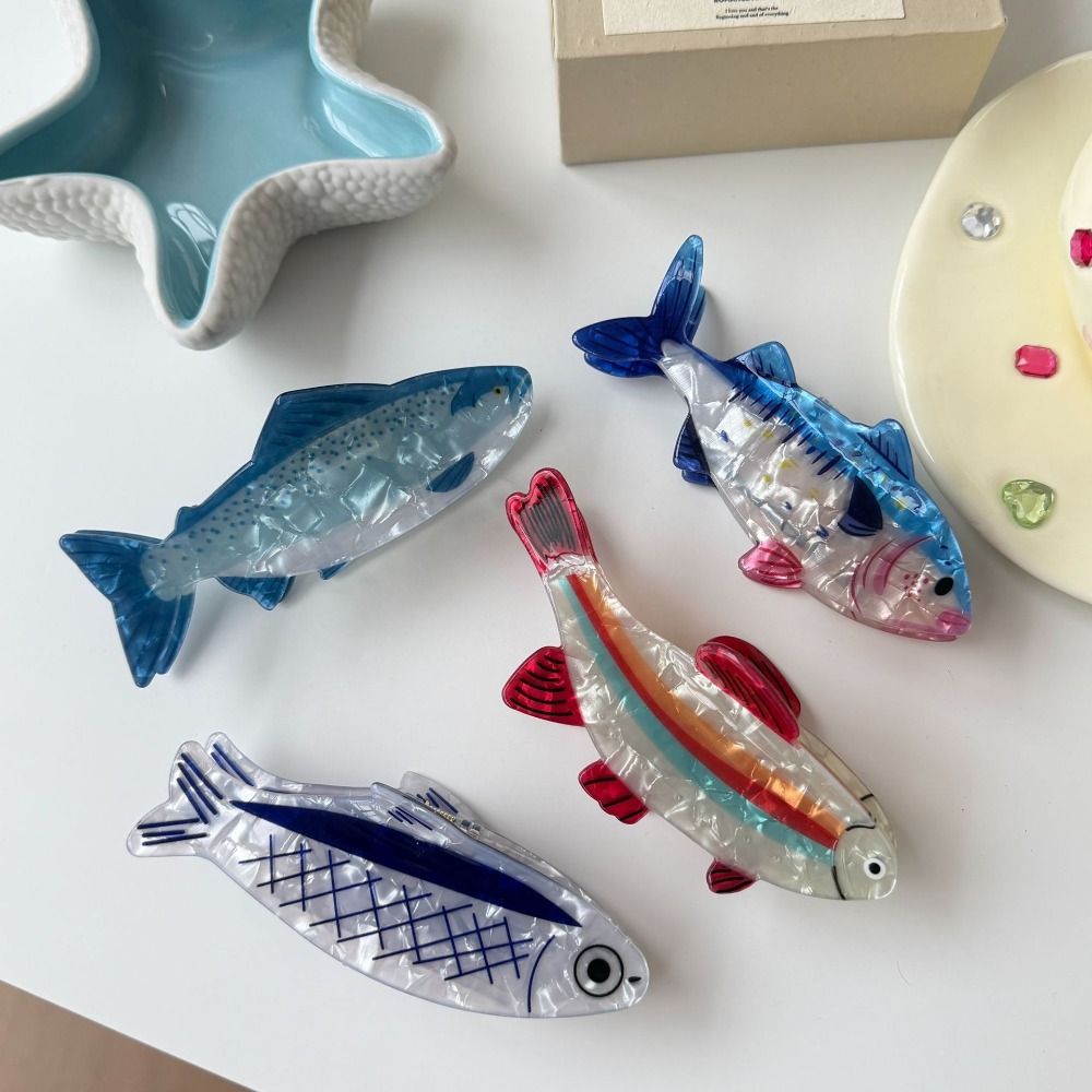 かわいいヘアピン 海の動物 ヘアクリップ PVC製 金魚 海 - Korean Women Lifestyle のレビューと価格