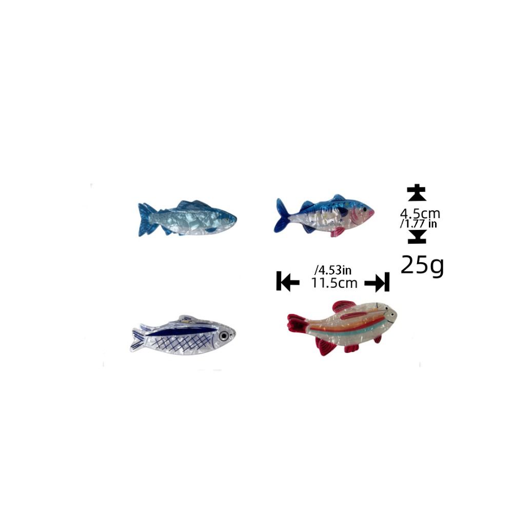 かわいいヘアピン 海の動物 ヘアクリップ PVC製 金魚 海 - Korean Women Lifestyle のレビューと価格